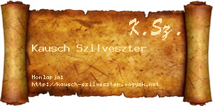 Kausch Szilveszter névjegykártya